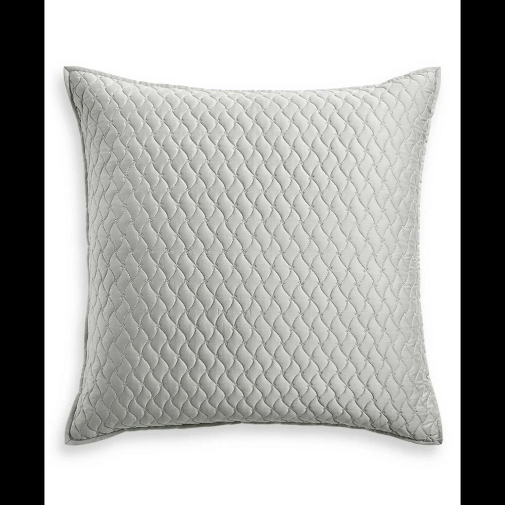 NEW Hotel Collection‎ Meadow Quilted (1) Euro European Sham Pillow Case